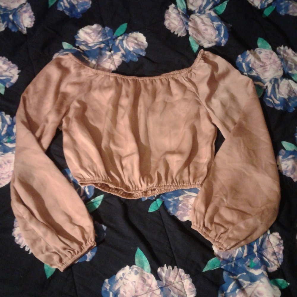 Silky Peach Crop Top